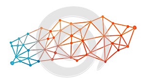 Dynamic Data Net: Abstract Network Connections, vector design Generative AI