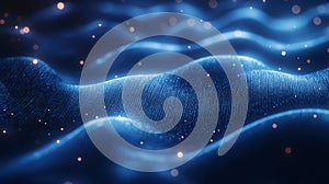 Dynamic data stream abstract background in waves