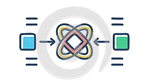 Dynamic Data Transformation Digital Process, vector design Generative AI