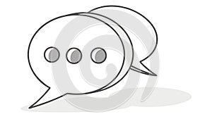 Dynamic Dialogue: Three Speech Bubbles for Conversation, vector design Generative AI