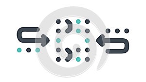 Dynamic Digital Code Flow, Abstract Technology Pattern vector design Generative AI