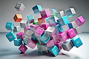 Dynamic Digital Cubes: Abstract Tech Elements