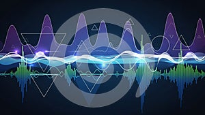 Dynamic Digital Data Visualization with Sound Waves and Geometric Shapes