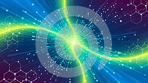 Dynamic Digital Network Abstract Data Flow Tech Connections Futuristic Light Energy Background