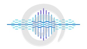 Dynamic Digital Sound Wave Equalizer Design, vector design Generative AI