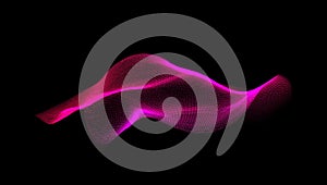 Dynamic digital surface wave abstract particle network visualization.