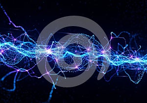 Dynamic digital visualization featuring intertwining strands