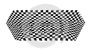 Dynamic Distorted Checkerboard Abstract Pattern, vector design Generative AI
