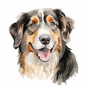 Dynamic Doggy Illustration on a White Backdrop