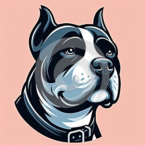 Dynamic Dogs: Playful Pitbulls Captured in Colorful Illustration