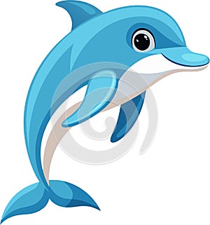 Dynamic Dolphin Vector for Oceanic and Coastal Art photo