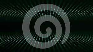 Dynamic double flow of digital particles. Network connection structure. Big data visualization. 3D rendering