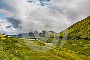 Dynamic and dramatic storm clouds over Scottish Highlands