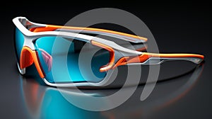 Dynamic Energy: Blue And Orange Lenses Glasses With Swiss Style Craftsmanship