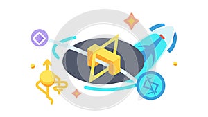 Dynamic Energy Data Network, High-Speed Power Flow, vector design Generative AI