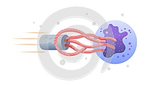 Dynamic Energy Particle Flow, Scientific Research and Data, vector design Generative AI