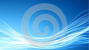 Abstract Blue Light Streaks Background