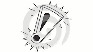 Dynamic Exclamation Mark Alert Warning Icon Vector, vector design Generative AI