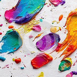 Dynamic Explosive Paint Splash Composition