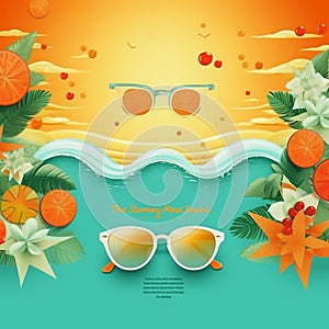 dynamic and eye catching header for a summe themed website