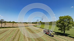 Dynamic Farming Scene with Harvesting Machinery