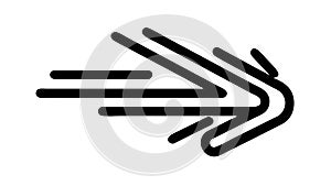 Dynamic Fast Arrow Icon. Speed, Progress, and Rapid Movement, vector design Generative AI