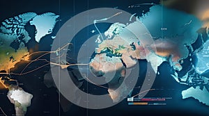 Global Investment finance chart,stock market business and exchange financial growt