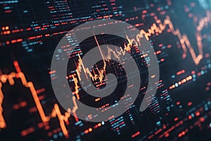 Dynamic Financial Market Data Visualization with Graphs and Patterns in Bold Colors