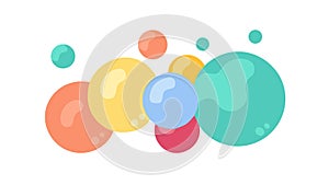 Dynamic Floating Bubbles - Vibrant Abstract Vector Illustration, vector design Generative AI