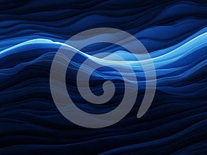 Dynamic flowing blue gradient waves abstract modern background design