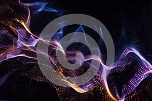 Abstract Digital Data Flow Futuristic Network Visualization