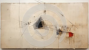 Dynamic Full-body Illustration In The Style Of Congdon, Tapies, And Burri