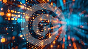 Abstract Digital Technology Background with Binary Code