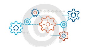 Dynamic Gears and Connectivity Network, vector design Generative AI