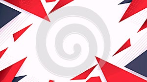 Dynamic Geometric Abstract Background with Red and Blue Triangles