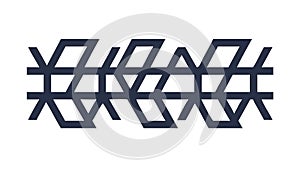 Dynamic Geometric Abstract Pattern in Monochromatic Style, vector design Generative AI