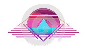 Dynamic Geometric Abstraction: Retro Grid Pattern Design, vector design Generative AI