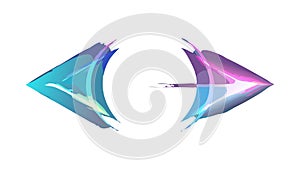 Dynamic geometric arrow design, symbolizing direction and progress, vector design Generative AI