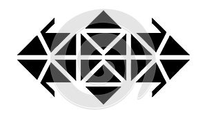 Dynamic Geometric Arrow Pattern Vector, Directional Flow Design Element, vector design Generative AI