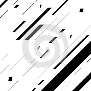Dynamic Geometric Black and White Diagonal Lines Pattern