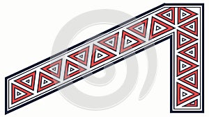 Dynamic Geometric Border with Interlocking Triangles, Bold Design, vector design Generative AI