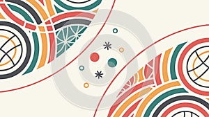 Dynamic Geometric Corner Design, Abstract Pattern, vector design Generative AI