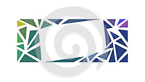 Dynamic Geometric Frame with Abstract Triangle Pattern, vector design Generative AI