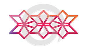Dynamic Geometric Intertwined Diamond Pattern Vector, vector design Generative AI