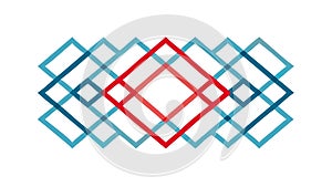 Dynamic geometric lattice pattern for modern backgrounds, vector design Generative AI