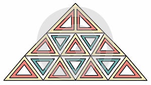 Dynamic geometric pattern with interlocking triangles, abstract design, vector design Generative AI
