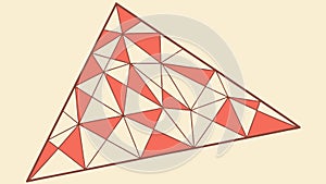 Dynamic geometric pattern of interlocking triangles, representing complexity and design, vector design Generative AI
