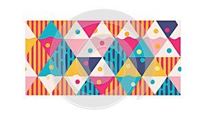 Dynamic Geometric Pattern: Modern Abstract and Colorful Design, vector design Generative AI