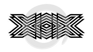Dynamic Geometric Pattern with Zigzag Intersecting Lines, vector design Generative AI