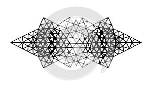 Dynamic Geometric Polygonal Mesh Abstract Pattern Vector, vector design Generative AI